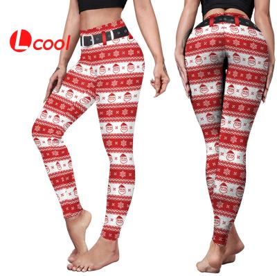 China Breathable High Waist Winter Lcool Buttery Warm Buttery Soft Christmas Printed Leggings For Women for sale