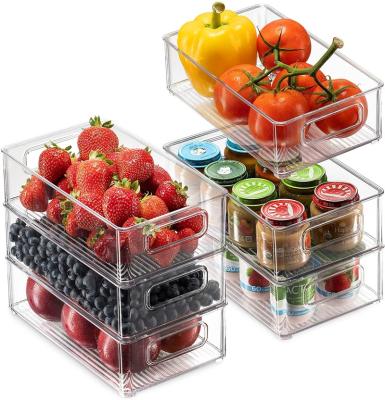 China Freshness Preservation Bpa Free Fridge Organizer Drawer Plastic Storage Fridge Organizers for sale