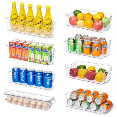 China Freshness Preservation BPA Free 8 Pack Fridge Food Organizer Refrigerator Organizer Set For Vegetable Fruit Eggs Drink for sale