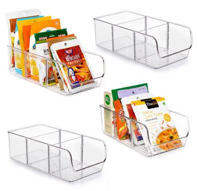 China Freshness Preservation Plastic Food Kitchen Fruit Vegetable Storage Container Organizer Stackable Bin Food Fridge Organizer for sale