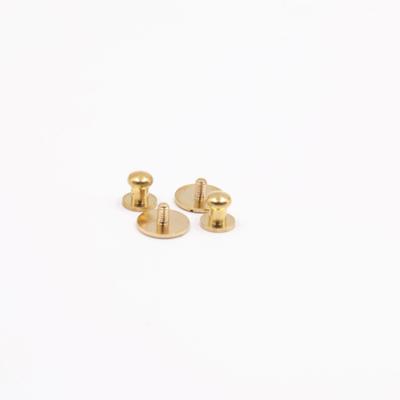 China Pan 4mm-10mm Solid Brass Leather Screwback Sam Brown Button Stud For for sale