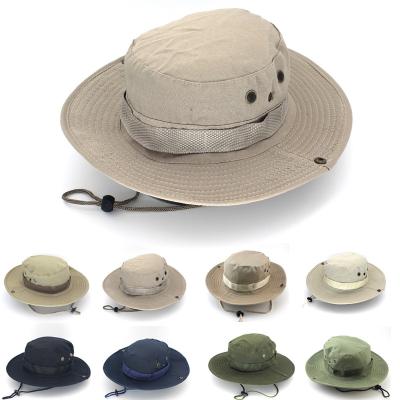 China Anti-sun Summer Sun Hat For Women Mens Wide Bucket Hat Breathable Sun Protection Brim Fishing Boonie Hat for sale