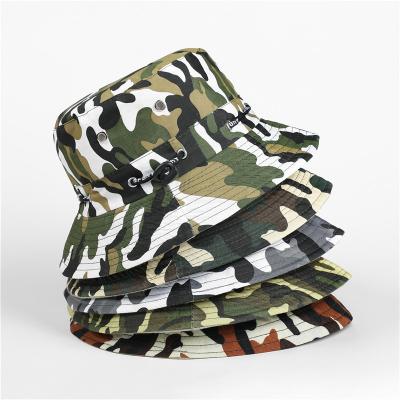 China Custom Fisherman Hat Bucket Hat Army Stripe Camouflage Women Men Summer Outdoor Anti-sun Camouflage Camouflage for sale