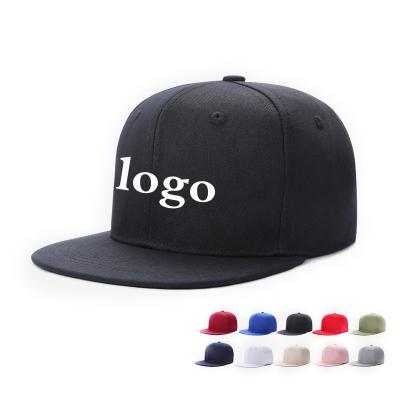 China COMMON Wholesale Custom Flat Brim Logo Outdoor Sports Hip Hop Logo White Baseball Cap Dad Hat for sale