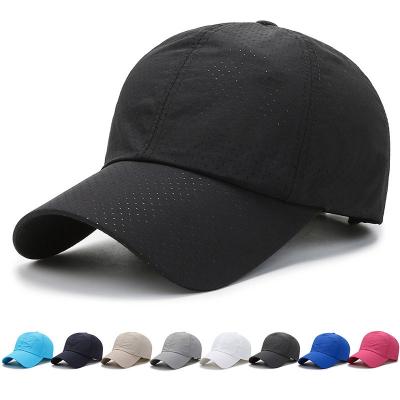 China breathable & Custom Logo Summer Wholesale Unisex Quick Dry Hats Waterproof Mesh Golf Baseball Cap Sports for sale