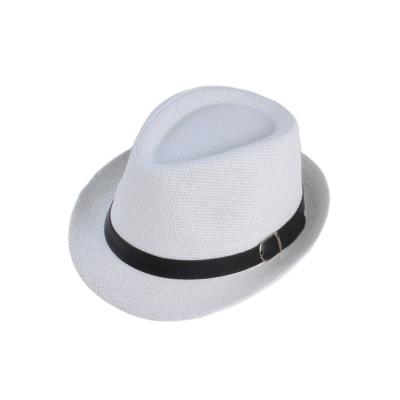 China Summer Fashion Fedora Straw Hat Cheap Men's Paper Foldable Fedora Jazz Panama Beach Sun Hats for sale