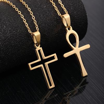 China Creative CLASSIC Gold Bone Chain Necklace of Christ Jesus Pendant Religious Belief Golden Jesus Lock 18K for sale