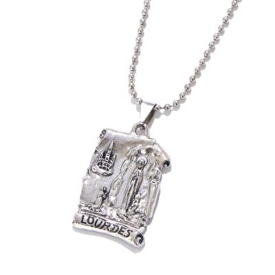 China 2022 Religious Catholic KOMI Saint Medal Necklace Charms Christian St Anthony Choker Christmas Gifts Necklace for sale