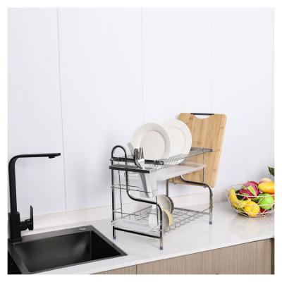 China Popular Space Saving Non-slip Multi Function Kitchen Workable Over Sink Dish Drying Rack For Kitchen Dish Racks for sale