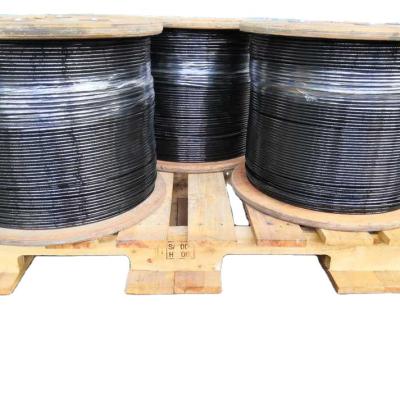 China Drawing Factory Supply Durable Black TPU Coated Steel Gym Cable Steel Wire 5MM for sale