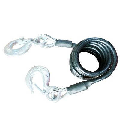 China Rope Vinyl Coated Trailer Safety Cable Emergency Tow Cable for sale