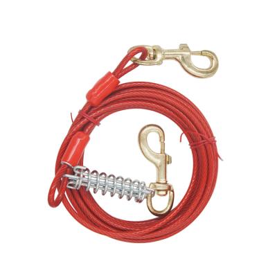 China Pet training PVC Coated galvanized Steel Wire Rope Dog Tie Out Cable for sale