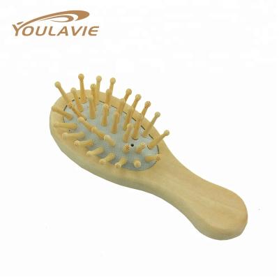 China Mini Paddle Shape Promotional Professional Cheap Wooden Hair Brush for sale