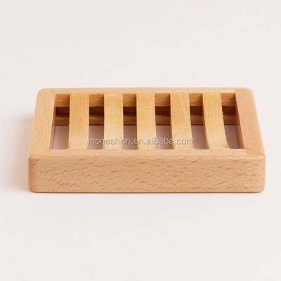 China Sustainable Custom Logo Soap Dish Holder Eco - Friendly Small Wooden Soap Holder for sale