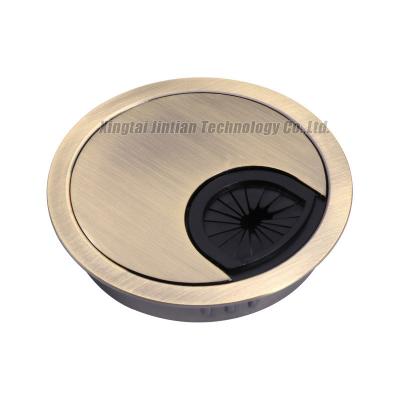 China Zinc Alloy Wire Box 35mm Modern High Quality Cable Cover Desk Cable Wire Hole 50mm 53mm 60mm 80mm for sale