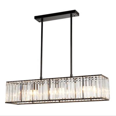 China Best Price Rustic Dining Room Decorative Chandelier Dining Lamp Rustic Black Color Hanging Crystal Chandelier Light for sale