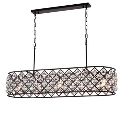 China Dining Room Crystal Pendant Chandelier Lighting Rustic Black Net Iron Chandelier Lights for sale