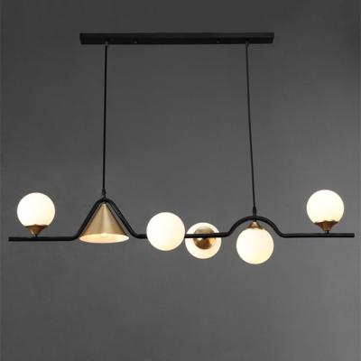 China Simply Luxury Nordic Postmodern Post Modern Glass Kitchen Chandelier Light Minimalist Lamp Led Pendant Lights for sale