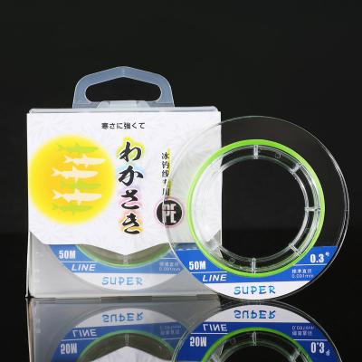 China Soft smooth luster PEX4 50M ice fishing lines German Technique Super Strong PE braid fishing line Multifilament Fishing Line for sale