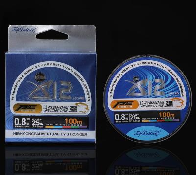 China Factory Direct Strong Smooth Durable Supply 12 Strands High Strength PE Braided Fishing Line for sale