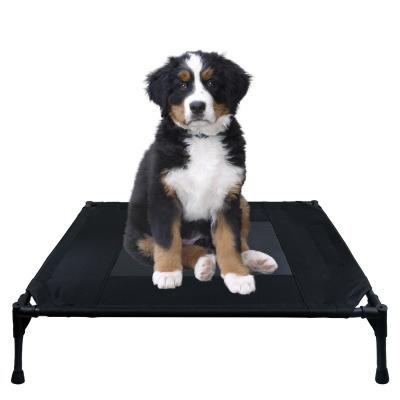 China Durable Customizable Waterproof Metal Frame Stainless Steel Pet Cooling Bed Expanded Breathable High Bed for sale