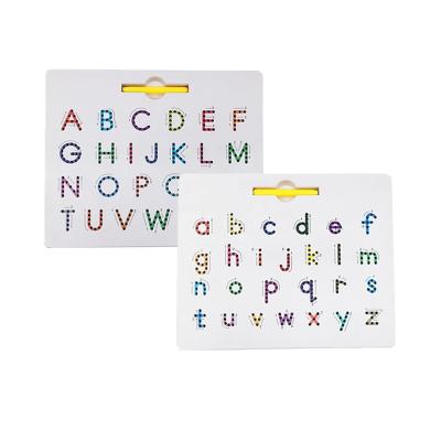 China 2020 non-toxic double-sided alphabet letters and number magnetic drawing board reading/writing learn preschool gift uppercase lowercase magpad for sale