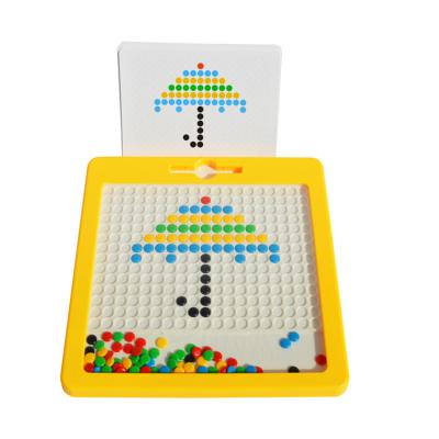 China Children Learning Playing Educational Doodle Drawing Toys Learn Colorful Magnet Drawing Beads Board Magpad Point for sale