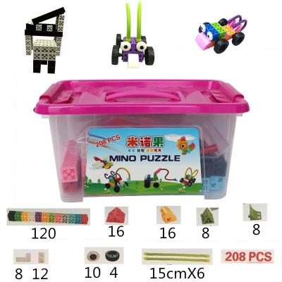 China Educational Novelty Toys Kata Block Kids Educational Novelty Building Blocks Interlocking STEM Toys 2020 Kata Block Hexahedron Block Educational Toys 208pcs for sale