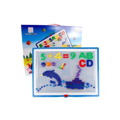 China Instering Toys Scatter Nails Pegboard Jigsaw Toys Puzzle Educational Building Block DIY Mosaic for sale