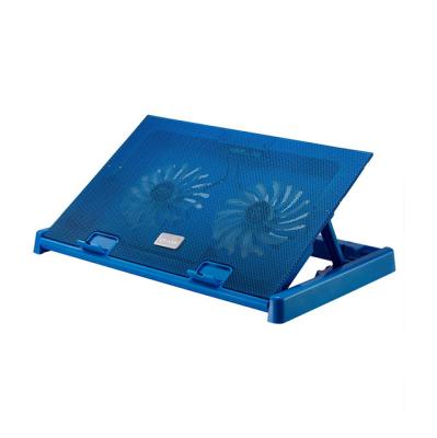 China Factory Price Low Noise Laptop Cooling Pad With 2 Fans Size Adjustable Laptop Cooler for sale