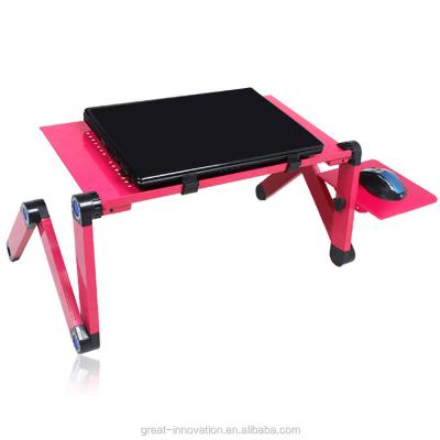 China Collapsible Foldable Laptop Table With Big Fan Multi Color for sale