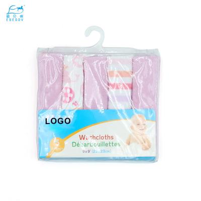 China Latest Pattern Washcloth Cotton Muslin Baby Washcloth Child Safe Face Set For Newspaper for sale