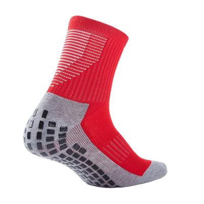 China OEM Logo Soccer Socks Breathable Custom Sports Socks Men Grip Bottom Anti Slip Towel Soccer Stripe Socks for sale