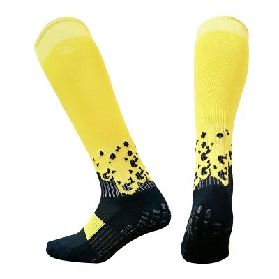 China Breathable Professional Custom Men's Long Grip Soccer Socks are non slip, breathable and hot sale with high quality for sale