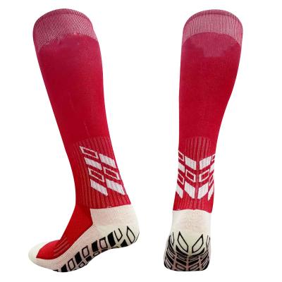 China Fashion cotton football soccer running socks breathable hot selling custom logo knee socks wholesale and custom made for sale