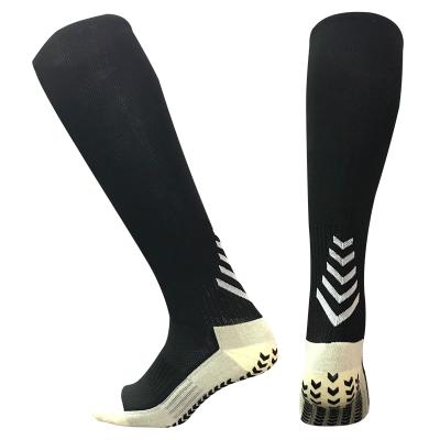 China Anti Slip Compression Logo Mens Long Soccer Socks Breathable Colorful Custom Athletic Crew Socks for sale