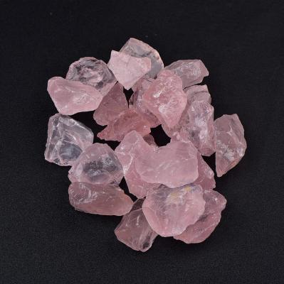 China Wholesale Bulk Natural Rough Quartz Rose Crystal Tumbled Stones from China Rose Pink Crystal Specimen Raw for sale