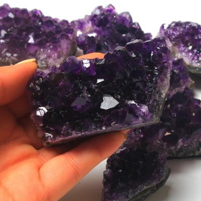 China High Quality Natural Geode Crystal Cluster Raw Gemstone Healing China Uruguay Amethyst Group Amethyst Stones for sale