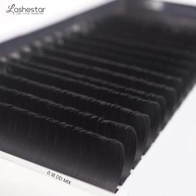 China PBT 0.03 15mm Long Individual Lashes Mink Natural Bulk Eyelash Extension for sale