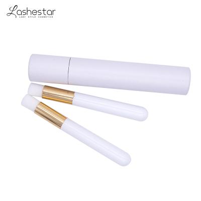 China Soft Colorful Eyelash Cleaning Brush Private Label Eyelash Shampoo Detergent Resin Brush With Tube for sale