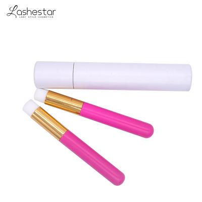 China Super soft eyelash cleaning brush ladystyle private label eyelash detergent brush for lash shampoo for sale