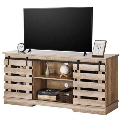 China Wholesale Adjustable Farmhouse Modern Rustic Modern Living Room TV Stand Coffee Table With Door for sale