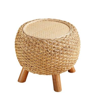 China (Others) 2022 New Design Home Wholesale Natural Wood Handwoven Lounge Stools Seat Adjustable for sale