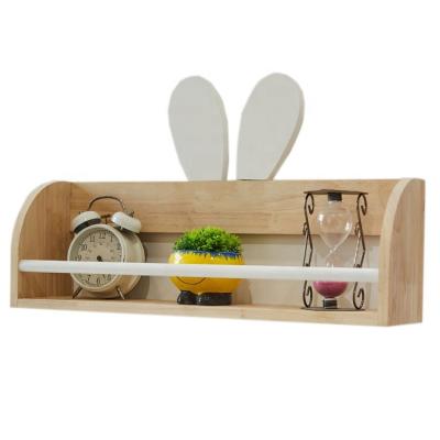 China Wholesale new natura custom design living room furniture living room cute wooden wall storage rack shelf for sale