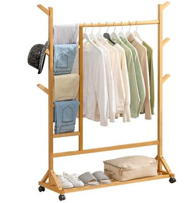 China Wholesale Natural Solid Wood Clothes Shelf Rack (The Other) Adjustable Living Room Furniture And Hat Rack for sale