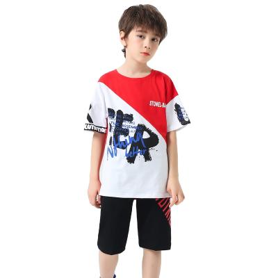 China Breathable Kids Clothes Fashion Clothing Summer Babies Boys Sports T-Shirt Shorts Toddler 2Pcs/Sets Cotton Suit Kids Tracksuits for sale