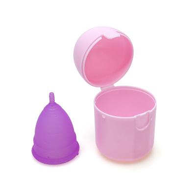 China Eco-friendly 3 In 1 Effective Friendly Silicone Women Menstrual Cup Sterilizer Case for sale