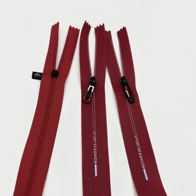 China Other Hot Selling Custom Nylon Waterproof 3# Zipper For Clothing / Bags for sale