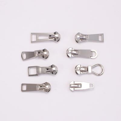 China Other Main Zipper 3#5#8#metal platinum coat zipper puller and pants lock silver plated zinc alloy zipper sliders automatic metal lock for sale