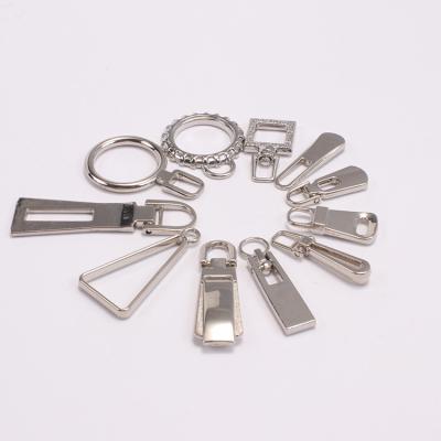 China Other flip silver core pulling platinum metal pull tag plated zipper piece hanging polishing sealing luster in stock for sale